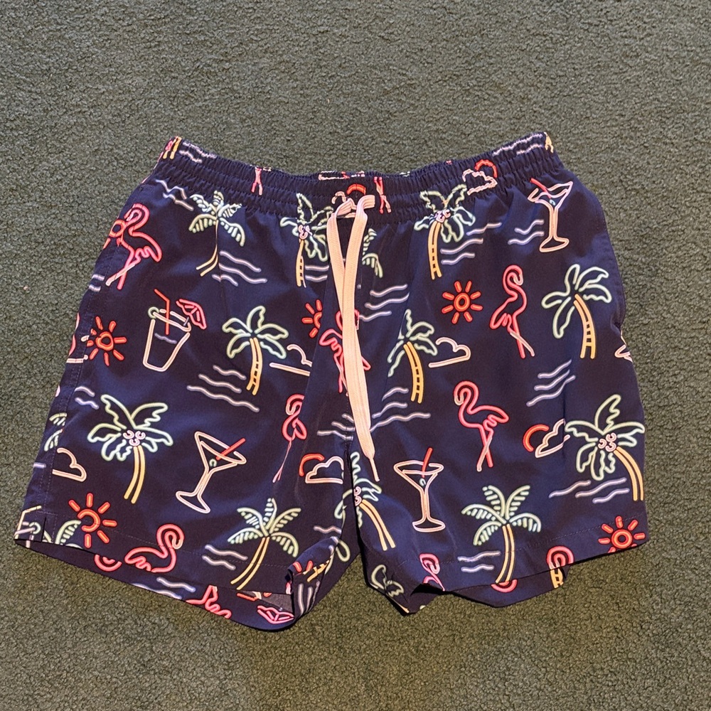 Chubbies Neon Tropical Print Swim Shorts